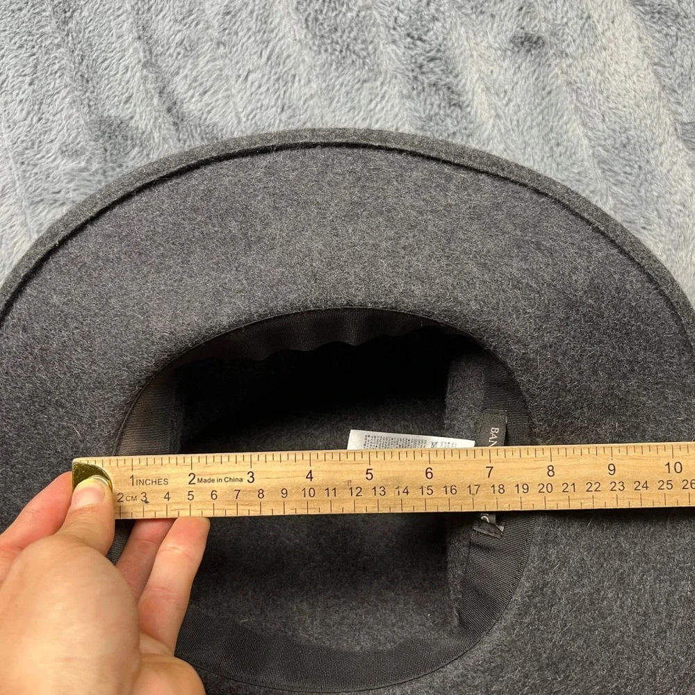 Banana Republic Mens Gray Wool Fedora Wide Brim Hat M/L RN 54023